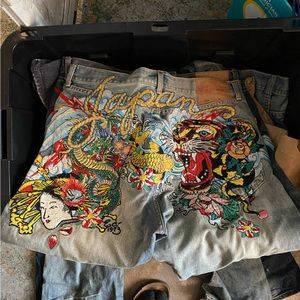 Ed hardy Japan jeans. Light wash
